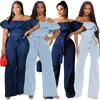 Robes grande taille 2022 jeans de bureau européens et américains combinaisons en denim de qualité supérieure pour femmes