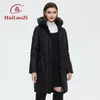 Womens Down Parkas Hailuozi Jaqueta de Inverno da Mulher Alto comprimento médio Lady Coat Moda Big Pocket Pocket Elegant Parkas 6026 220902