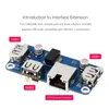 كابلات الكمبيوتر waveshare USB 2.0 RJ45 FAST Ethernet HUB MODULE HAT Interface Board the SHIELD SHIELD FOR RASPBERRY PI ZERO W WH