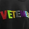 Men's Hoodies Sweatshirts Vetement Flocking Color Letter Sweatshirt Pria Wanita High Quality Vetement Heavy Cloth Hoodie VTM Crewneck T220901