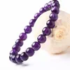 8mm naturel violet cristal brin bracelet grenat pierres précieuses extensible perle bracelets améthyste main chaîne pour hommes femmes mode bijoux cadeau