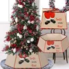 Decorações de Natal Cor de linho de linho de linho natural Salia de Natal Papai Noel Decorações de Árvore de Natal para Base Ornamento Indoor de Xmas Base Navidad 220901