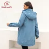 Giacche da donna HaiLuoZi Primavera Cappotto da donna Tasca grande Casual Sport Plus Size Traf Casual Antivento Giacca con cerniera con cappuccio di alta qualità 9737 220902