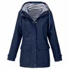 Women's Trench Coats Womens Waterproof Raincoat Ladies Outdoor Wind Rain Forest Jacket Coat Rainy 220902