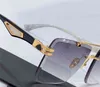 AAA-Modedesign-Sonnenbrille THE ARTIST I exquisite, quadratisch geschliffene Linse K-Goldrahmen, großzügiger High-End-Stil für den Außenbereich, UV400-Schutz