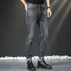 Молодые джинсы мужская корейская версия Elastic Slim Fit маленькие ноги высококачественные бренды Long Pantsws6w