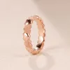 Rose Gold Matte Brilliance Band Band Band Men Women Wedding Gift Biżuter