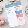 Notepads Daily To Do Planner Undated Task Checklist Organizer with Today's Goals Notes Spiral Agenda Flexible Cover 220902