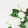 Fournitures de décoration de fleurs décoratives 45cm, fleur de Rose blanche, artisanat fait à la main, décoration de maison, couronne de mariage, ornements d'extérieur pour fête