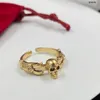 Anillo de diseñador de hombre mujer popular Halloween Latón Cráneo Anillos abiertos Joyas de diseñador Ajustable Oro Plata colorGrandes regalos