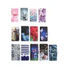 Mode Bloem Vlinder Lederen Portemonnee Cases Voor iPhone 15 14 Pro MAX 13 12 11 XS XR X 8 7 Print Kat Tijger Boog Cartoon Kaartsleuf Houder Flip Cover Pouch Smart Phone Pouch