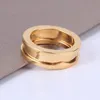 Designer Wedding Ournings for Women Ceramic Titanium Steel Gold Ring Biżuter