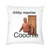 Oreiller personnalisé Gibby nécessite Coochie étui blanc maison décorative impression 3D dessin animé fantaisie couverture pour salon