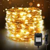 Strings Fairy Lights Silver/Copper Wire Xmas Outdoor Led String With Switch Party Home Wedding Jaar kerstboomdecoratie