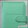 Notepads A6 Pu Leather Empty Notebook Binder Aron Color 19X13Cm Refillable 6 Ring Filler Paper Magnetic Buckle Closure Custom Diy 99 Dhgcn