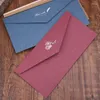 Cadeau cadeau 10pcs rétro vintage motif enveloppes de papier artisanal pour lettre cartes de voeux invitations de fête de mariage