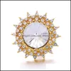 Chiusure Ganci Strass all'ingrosso a forma di sole 18 mm Chiusura con bottone a pressione Ciondoli in metallo per scatti Risultati di gioielli Fornitori D Dhseller2010 Dhtpf