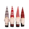 Décoration de Noël Designer Cover Wine Verbeille de bouteille de bouteille elfe jouet sans visage Gnome Gnome Creative Vines Bouteilles Fashion Decor3732965