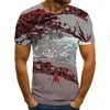 Men's T-skjortor 2022 3D-utskrift Rolig t-shirt män hip-hop mode kul hajuku stil skjorta