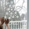 Decoraciones navideñas Paquete de 2 Pegatinas para ventanas Suministros para fiestas DIY Star Snow Calcomanías de pared Año de invierno