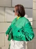 Damen down Parkas Frauen Herbst Mode Kontrast Jacke gepolstertes Mantel Vintage Langarmtaschen Frauen Außenbekleidung Chic Tops 220902