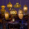 Lampade a sospensione Iron Art RETRO Lampadario islamico in stile industriale Hui Restaurant Xinjiang Hollow Out Round Villa