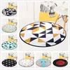 Carpets European Colorful Geometric Round For Living Room Bedroom Rugs And Computer Chair Floor Mat Kids Carpet