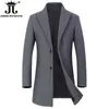 Herenpakken Blazers 2022 Nieuwe herfst- en winter high-end merk Fashion Boutique Warm Men Pure Color Casual Business Wool Jacket Wind Breaker L220902
