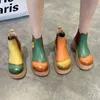 Boots Sweet Cool Martin Boots Women s British Style Summer Colorful Chimney Nake platform women shoes 220824