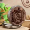 Карманные часы классические мужчины женщины кварцевые часы стройная цепь Большой деревянная чип -змея грецкий орех арабский цифровой циферблат изысканный подвесной сувенир
