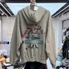 High Street Sweatshirts Hoodie Männer Frauen Hohe Qualität Vintage Gedruckt Fleece Pullover Echte Bilder