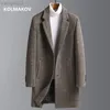 Herrenanzüge Blazer 2022 Frühling 80% Wolle Trenchcoat S Mantel Hohe Qualität Business Casual Jacken Streifen Größe M-4XL L220902