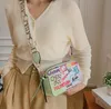 حقيبة مسائية أنثى سستة ملونة على الجدران كروس جاسودي حقيبة مربعة صغيرة حقيبة واسعة الحزام أكياس الكاميرا ins