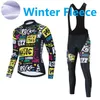 2024 Pro Mens Winter Cycling Jersey Set Long Sleeve Mountain Bike Cycling Clothing Breattable Mtb Bicycle Clothes Wear Suit M20