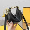 Umhängetaschen Taschen Plain Designer Crescent Handtasche Half Moon Bag Cluth Bottom Metall Brief Echtes Leder Reißverschluss Abnehmbarer Riemen Ha