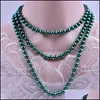 Beaded Necklaces 2021 Fashion Personality Retro Glass Imitation Pearl Necklace Women Simple Knotting Mti-Layer Long Style 15 Yydhhome Dhc4B