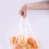50pcs whitefruit 쓰레기 가방 핸들 여분의 두꺼운 플라스틱 티셔츠 가방 사무실 피크닉 부엌 폐기물 바스켓 백