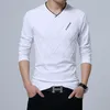 Мужская футболка для футболки Browon Fashion Men Slim Fit Custom Funt Design Long Stylish Luxury V Sect Fitness футболка футболка Homme 220902