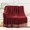 Одеяла Yaapet Пушистый Ченль вязаный бросок одеяла с декоративной бахромой для домашнего декора диван диван
