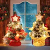 Weihnachtsdekorationen wiederverwendbares leichtes Fenster Dressing Warm Lighting Tabletop Weihnachtsbaum Desktop f￼r Festival