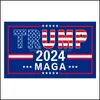 Banner Flags USA 2024 Banner Vlaggen President General Election Banners -campagne voor vlag 90x150cm verloren lol 9jh Q2 drop levering 2021 H DHSP0