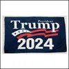 Banner Flag Banner 2024 USA Flagi Prezydent Głosuj Banery 90x150cm Kampania dla flagi Take America Back 9JH Q2 Drop dostawa dhrdb