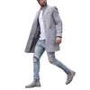 Męskie garnitury Blazers Nowa kurtka męska Społeczna swoboda jesień zima ciepła moda czysta kolor w stylu kukurydzy Kurtka streetwear Hip Hop Męski wiatrak L220902