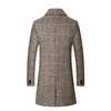 Herrenanzüge Blazer Fojaganto Wintermarke Plaid Wollmischmantel hochwertige Modejacken Casual Long Overtoel Male L220902