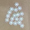 Christmas Decorations 100Pcs Snowflake Artificial Flatback Pearl Card Making DIY Craft High Quality