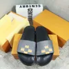 Designer Slides Pantofole da donna Fashion Luxurys Pantofola floreale Pelle Gomma Flats Sandali Summer Beach Scarpe Mocassini Gear Bottoms Slider10