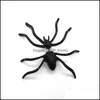 Urok moda damska halloween czarny pająk urok kolczyki unisex wakacyjny prezent upuszczony dostawa 2021 biżuteria dhseller2010 dhnp6