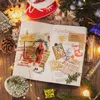 Confezione regalo 30 pezzi Adesivo natalizio fai-da-te Simpatico pupazzo di neve Babbo Natale per la fabbricazione di carte Artigianato Decorazioni natalizie Scrapbook Planner Diario