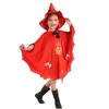 Halloweenowe kostiumy dla dzieci Cape Cosplay Costume Witch Pumpkin Ubrania kapelusz