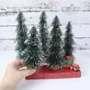 Decorazioni natalizie 1Pc Mini Albero Pino Ago Floccaggio Colorato Cedro Bianco Ornamento Anno Festa Casa Tavolo Fai da Te